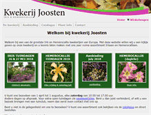 Tablet Screenshot of kwekerij-joosten.nl